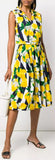 'Claire' Lemon Print Dress