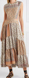 Bandana-Print Tiered Silk Dress | DESIGNER INSPIRED FASHIONS