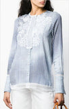 Embroidered Striped Shirt | DESIGNER INSPIRED FASHIONS