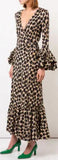 Puff-Sleeve Wrap Dress | DESIGNER INSPIRED FASHIONS