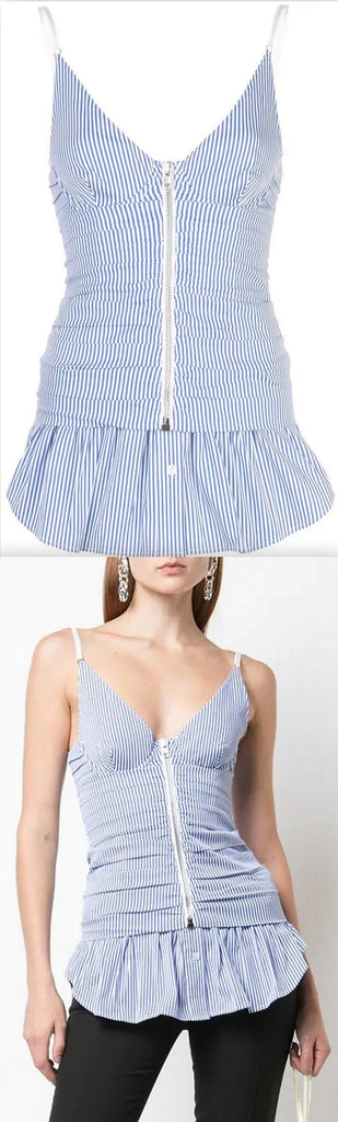Ruched Zip Front Cami | DESIGNER INSPIRED FASHIONS