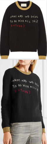 'What are we going to do with all this future' Knit Sweater
