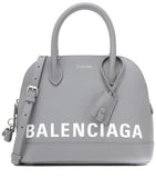 Ville S Leather Tote, Gray