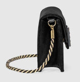 Shoulder Bag with Square G, Black