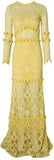 'Thora' Long Lace Dress