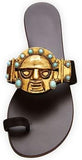 Embellished Tribal Sandals in Brown or Black - DESIGNER INSPIRED FASHIONS