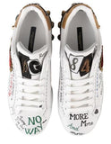 Embellished Portofino Low Top Graffiti Sneakers