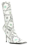 Dollar Print Knife Boots