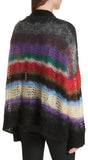 Stripe Mohair & Wool Blend Cardigan