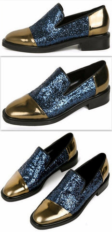 Metallic Glitter Loafers - DESIGNER INSPIRED FASHIONS