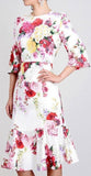 Floral-Appliques Dress