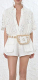 'Breeze' Doily Shirt - White or Black | DESIGNER INSPIRED FASHIONS