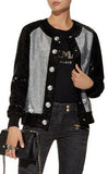 Bicolour Sequin Bomber Jacket