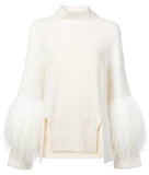 Fur Sleeve Sweater