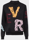 Black Logo-Embroidered Sweatshirt