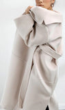 Wool-Blend Wrap Coat