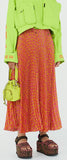 'Roma Amor' Satin Skirt, Orange | DESIGNER INSPIRED FASHIONS