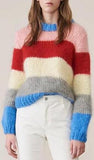 Multi Colored Striped Knit Sweater