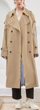 Striped Shirt-Back Trench Coat