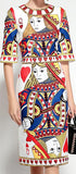 'Queen of Hearts' Embellished Jacquard Dress