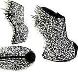 Spiked Sculptural Wedges in Gold or Silver - DESIGNER INSPIRED FASHIONS