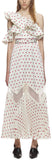 Frill Satin Polka Dot Dress