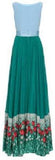 'Zabina' Floral Garden Print Long Dress - DESIGNER INSPIRED FASHIONS