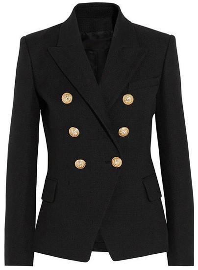 Double-Breasted Blazer Jacket in Black or White - DESIGNER INSPIRED FASHIONS