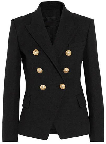 Double-Breasted Blazer Jacket in Black or White - DESIGNER INSPIRED FASHIONS