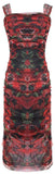 Ruched Floral Print Dress