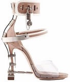 'Sybil' Leather Sandals - ( Black, Beige or Grey ) - DESIGNER INSPIRED FASHIONS