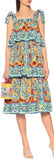 Tiered Majolica Printed Sundress
