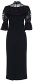 Black Lace Bodice Column Dress