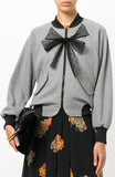Bow Detail Bomber Jacket