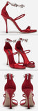 Satin Sandals with Embroidery | DESIGNER INSPIRED FASHIONS