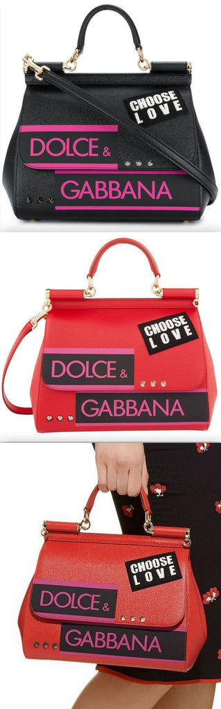 Sicily Choose Love Tote - Black or Red