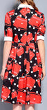 Handbag Print Fit and Flare Dress