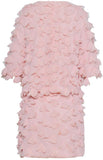 Appliques Embellished Top and Skirt Set, Pink