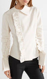 Ruffled Ruched Blouse
