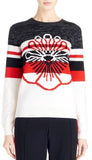 Intarsia Flower Printed Wool Sweater - DESIGNER INSPIRED FASHIONS