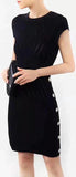 Chevron Knit Bodycon Dress, White or Black | DESIGNER INSPIRED FASHIONS