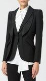 Layered Grain de Poudre Blazer
