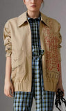 Postcard Print Tropical Gabardine Harrington Jacket