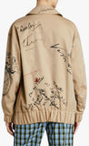 Postcard Print Tropical Gabardine Harrington Jacket