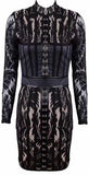 Black Corset Lace Stretchy Bodycon Mini Dress
