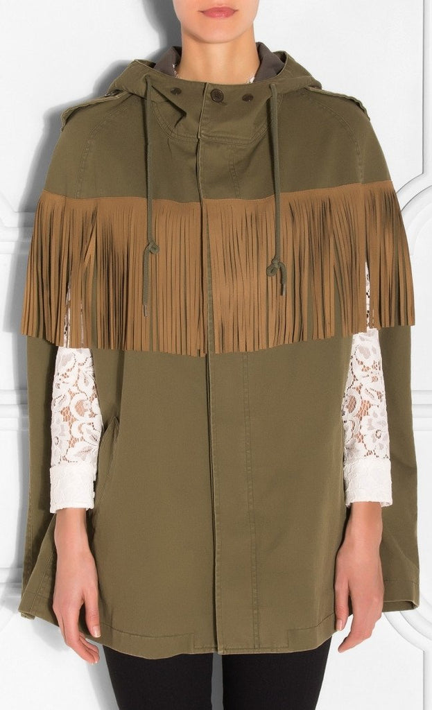 Fringed Cape Coat - DESIGNER INSPIRED FASHIONS