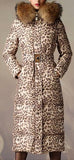 Leopard Print Down Coat with Fur Trim Hood - DESIGNER INSPIRED FASHIONS