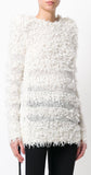 Textured Knit Sweater, White