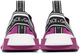 Logo Slip-on Sneakers -Purple, Black, White