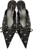 Satin BB Knife Mules - Blue or Black